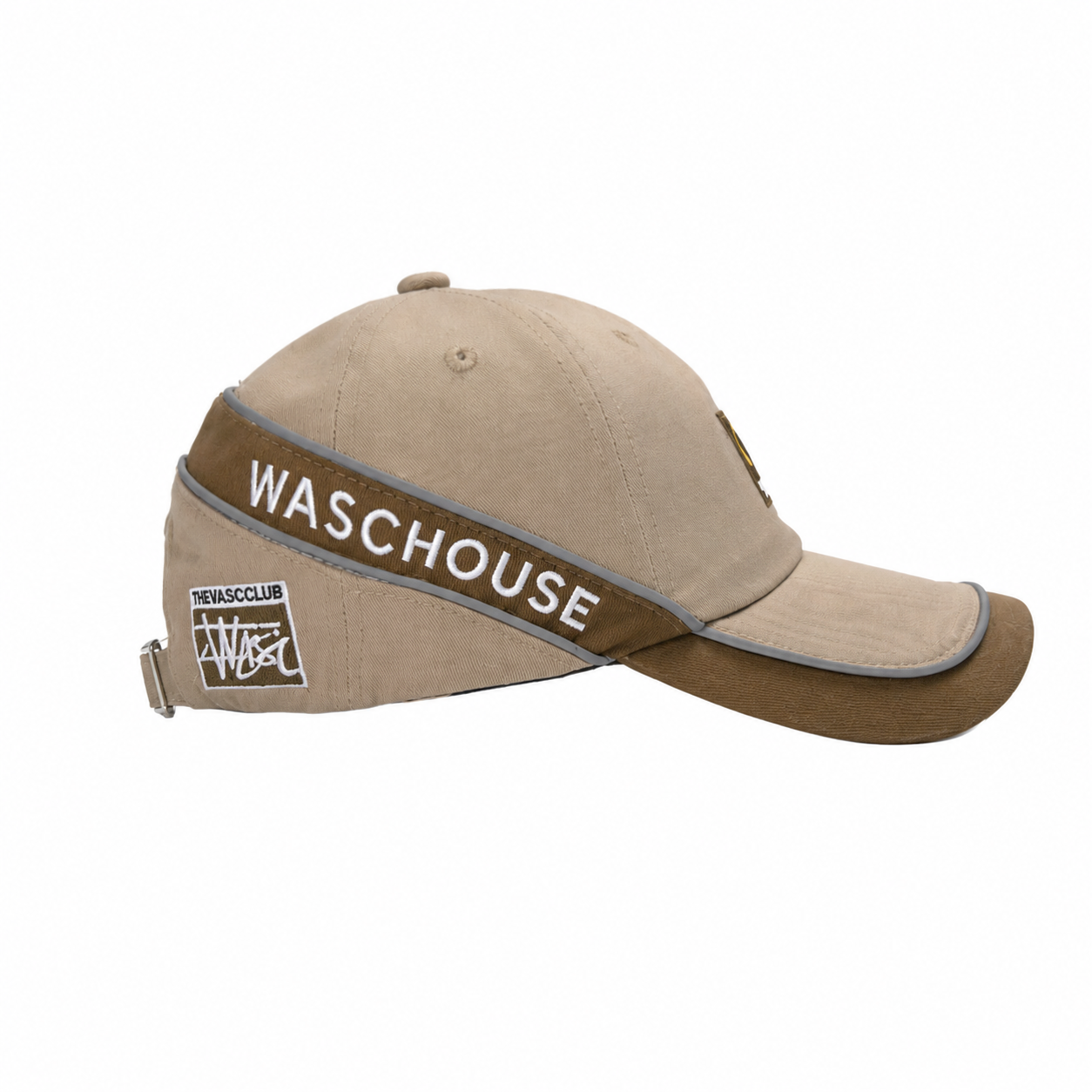 custom double brim color blocked embroidered baseball cap