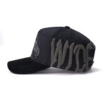 custom 5 panel snapback hat with 3d embossed silicone logo