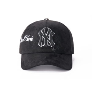 Custom 5-panel baseball hat, suede material, 3D rhinestone