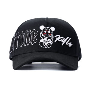 custom 5 panel cap with 3d border embroidery
