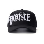 custom 5 panel cap with 3d embroidery & crystal rhinestones