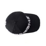 custom 5 panel cap with 3d embroidery & crystal rhinestones