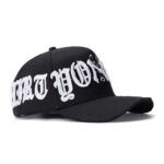 custom 5 panel cap with 3d embroidery & crystal rhinestones