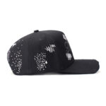 custom 5 panel cap with 3d embroidery & rhinestones
