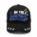 custom 5 panel cap with 3d embroidery & sequin poker design