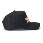 custom 5 panel cap with oversized embroidery