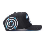 custom 5 panel cap with oversized embroidery & crystal rhinestones
