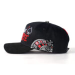 custom 5 panel cap with spade embroidery & crystal rhinestones