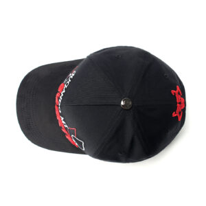 custom 5 panel cap with spade embroidery & crystal rhinestones