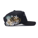 custom 5 panel cap with star embroidery & rhinestones
