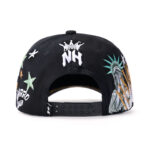 custom 5 panel cap with star embroidery & rhinestones