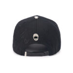 custom 5 panel cap with star studs, embroidery & rhinestones