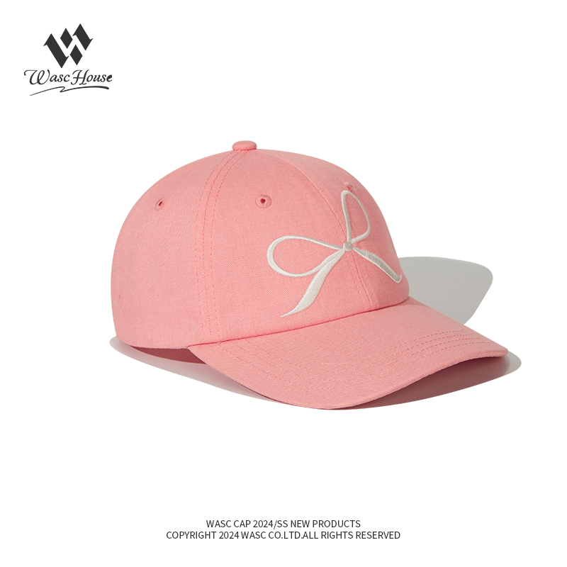 custom baseball cap with bow embroidery