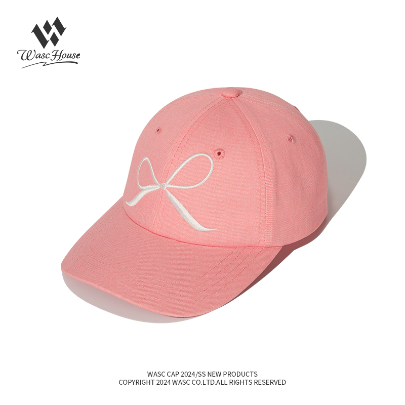 custom baseball cap with bow embroidery