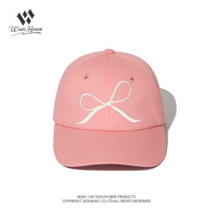 custom baseball cap with bow embroidery