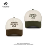 custom color block baseball cap with embroidery