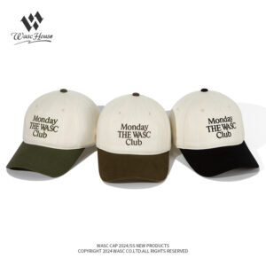 custom color block baseball cap with embroidery