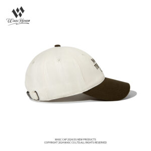 custom color block baseball cap with embroidery