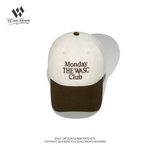 custom color block baseball cap with embroidery