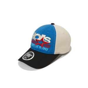 custom color block baseball cap with star embroidery