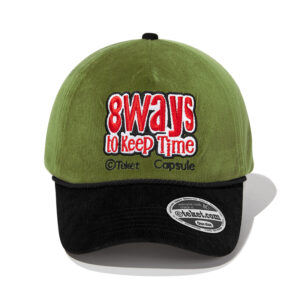 custom color block corduroy baseball cap with letter embroidery