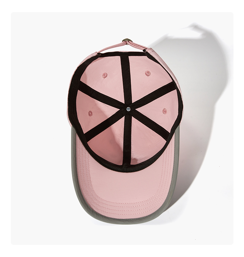 custom color block quick dry baseball cap with butterfly embroidery