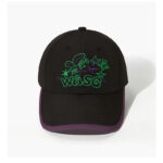 custom color block quick dry baseball cap with butterfly embroidery