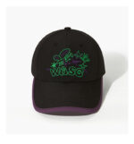 custom color block quick dry baseball cap with butterfly embroidery