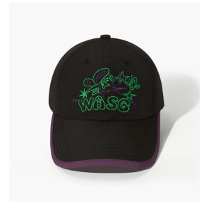 custom color block quick dry baseball cap with butterfly embroidery