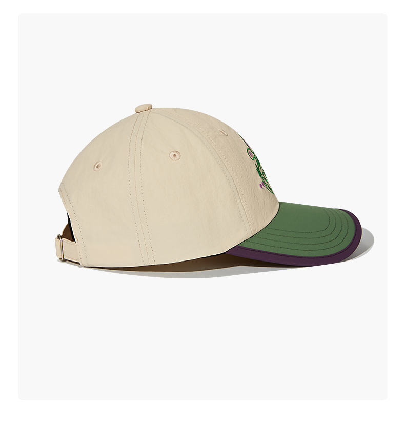custom color block quick dry baseball cap with butterfly embroidery