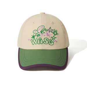 custom color block quick dry baseball cap with butterfly embroidery