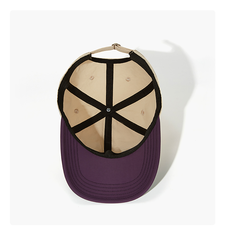 custom color block quick dry baseball cap with butterfly embroidery