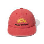 custom flat brim baseball cap with sun embroidery
