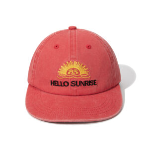 custom flat brim baseball cap with sun embroidery