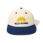 custom flat brim baseball cap with sun embroidery