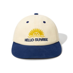 custom flat brim baseball cap with sun embroidery