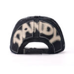 custom vintage 5 panel cap with embroidery, print & crystal rhinestones