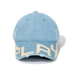 custom vintage washed baseball cap with applique embroidery