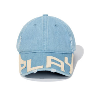 custom vintage washed baseball cap with applique embroidery