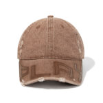 custom vintage washed baseball cap with applique embroidery