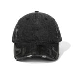 custom vintage washed baseball cap with applique embroidery