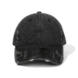 custom vintage washed baseball cap with applique embroidery