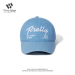 custom vintage washed baseball cap with letter embroidery