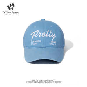 custom vintage washed baseball cap with letter embroidery