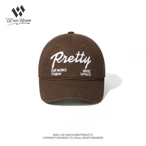 custom vintage washed baseball cap with letter embroidery