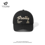 custom vintage washed baseball cap with letter embroidery