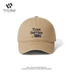 custom washed baseball cap with letter embroidery