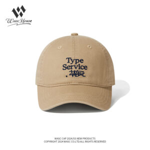 custom washed baseball cap with letter embroidery