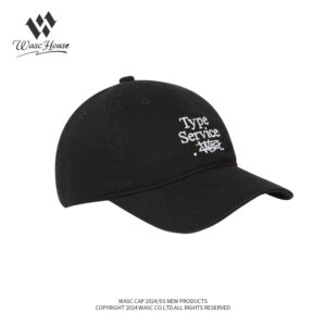 custom washed baseball cap with letter embroidery