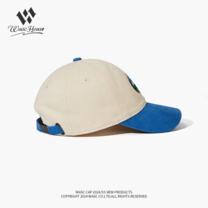 custom washed baseball cap with snow mountain embroidery